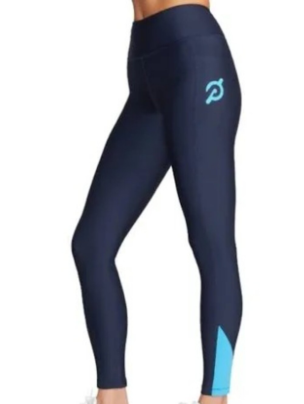 Peloton Navy with Light Blue Accent High-Rise Leggings with Matching Bra
